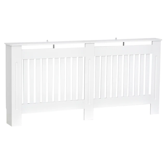 HOMCOM Copritermosifoni in Legno MDF per Calorifero 172x19x81cm Bianco