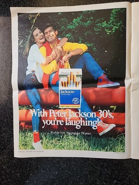 PETER JACKSON 30's You're Laughing Ad| 1 x Cigarette Magazine Ad Clipping | 1984