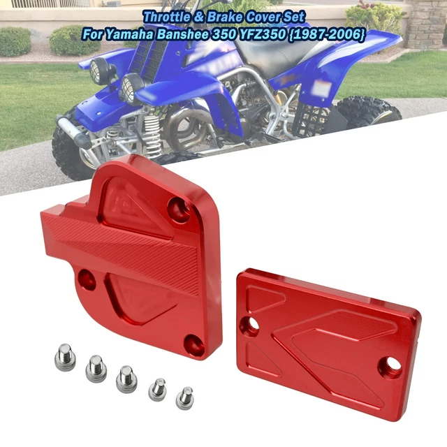 Motorcycle Throttle & Brake Cover Set RED for Yamaha YFZ350 Banshee 1987-2006