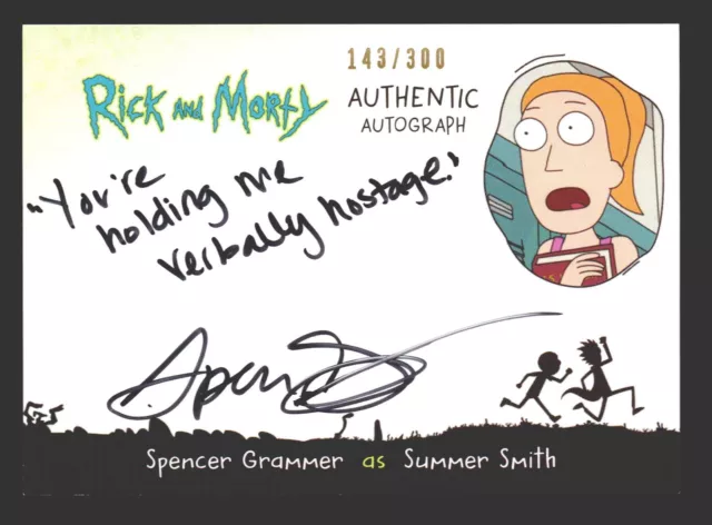 2019 Rick and Morty Season 2 SG-SS Spencer Grammer / Summer Smith Autograph Card