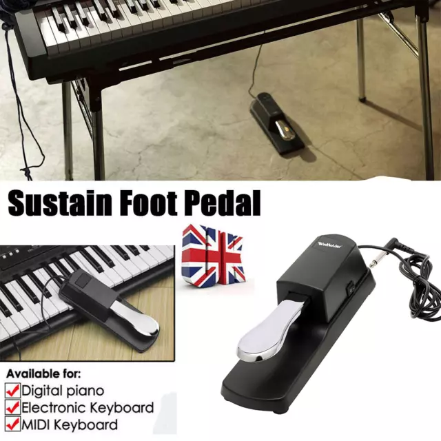 Universal Sustain Pedal Foot Switch Electronic Piano Keyboard For Casio Yamaha