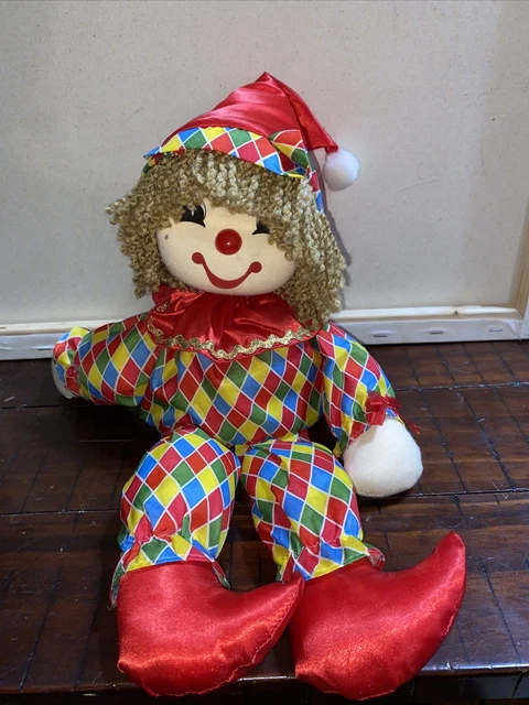 CACOS WIND UP Musical Clown Doll Head Moves 14.15 PicClick UK