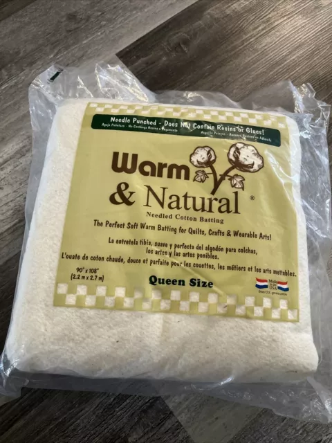 Warm & Natural Cotton Batting -Queen Size 90x108