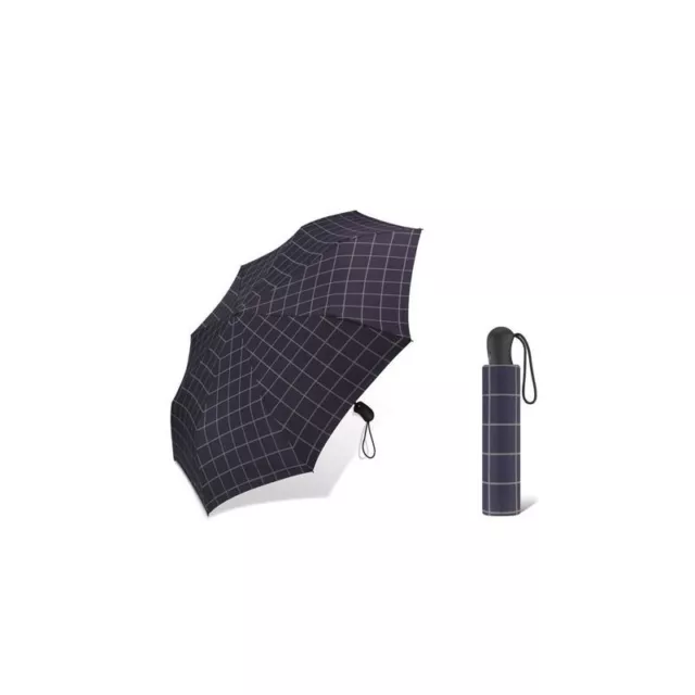 Parapluie pliant Esprit bleu à carreaux