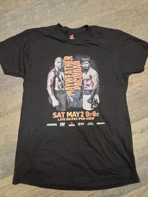 Mayweather Vs Pacquiao Promo T-Shirt Adult Size Large Team Pacquiao
