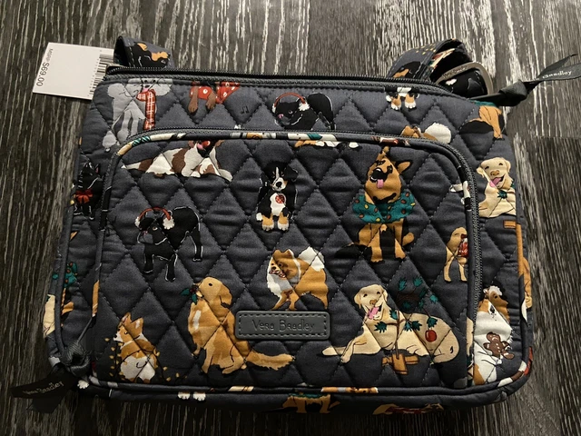 Vera Bradley Holiday Dogs RFID Little Hipster Crossbody Bag Purse NWT Brand New