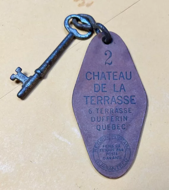 Hotel Room Key & Fob CHATEAU DE LA TERRASSE Room 2, DUFFERIN, QUEBEC, Canada