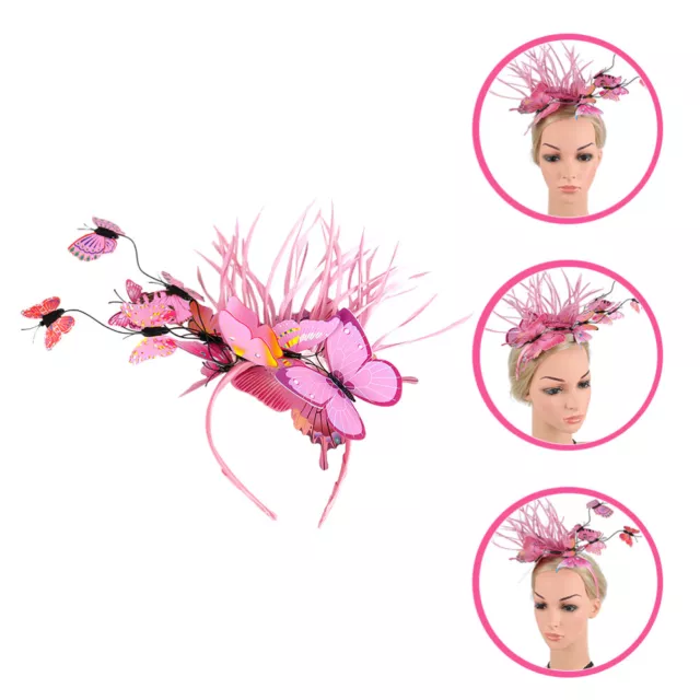 Butterfly Headband Resin Miss Tea Party Headpiece Fascinator Women