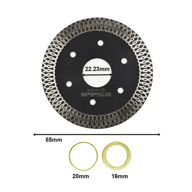 Diamond Cutting Disc Cutting Stone Cutter Tile W/2 Reducing Rings 16/20mm