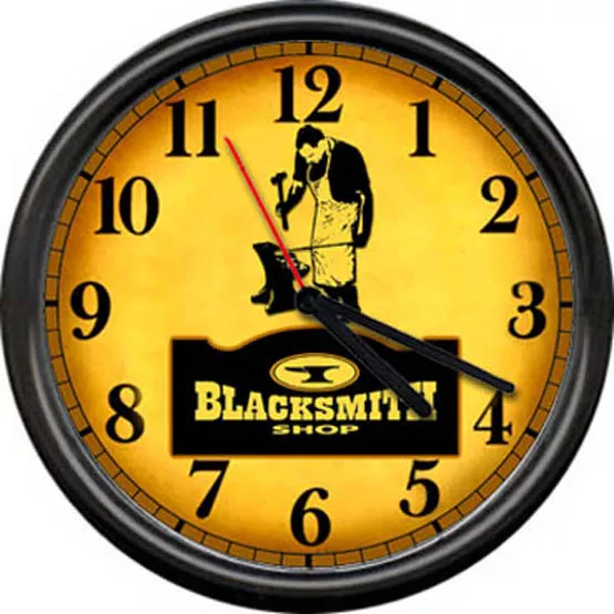 Retro Blacksmith Anvil Tools Art Sign Wall Clock #83