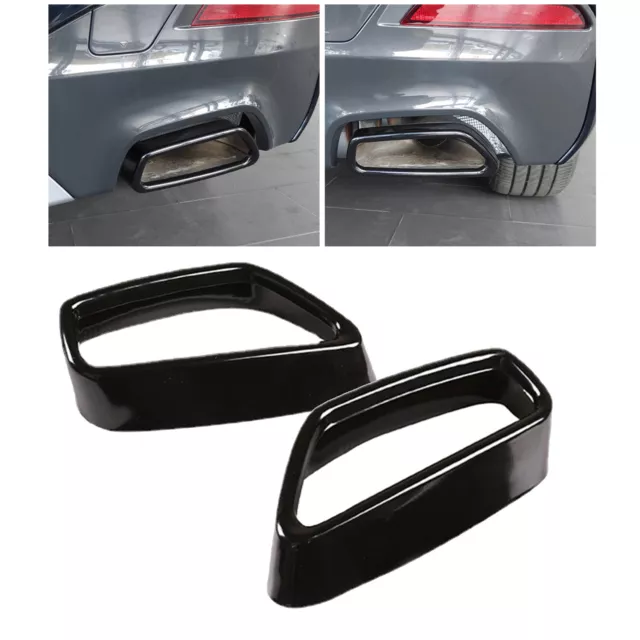 2Pcs Rear Exhaust Muffler Pipe Cover Trim fits for BMW 5 G30 G38 Accessories