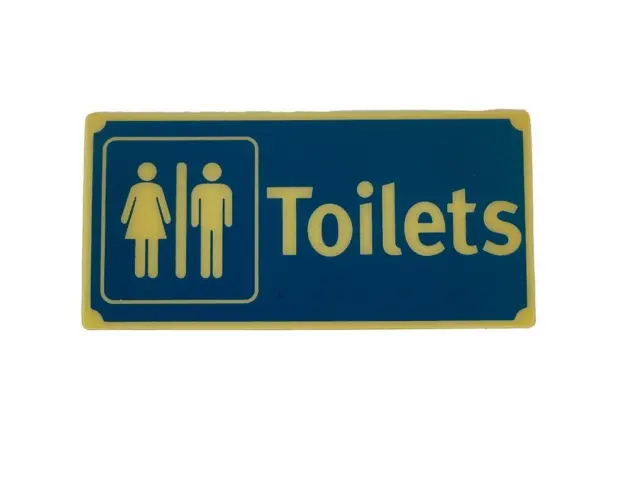Toilet Signs Blue WC Restroom Bathroom Sign Office Restaurant 20cm