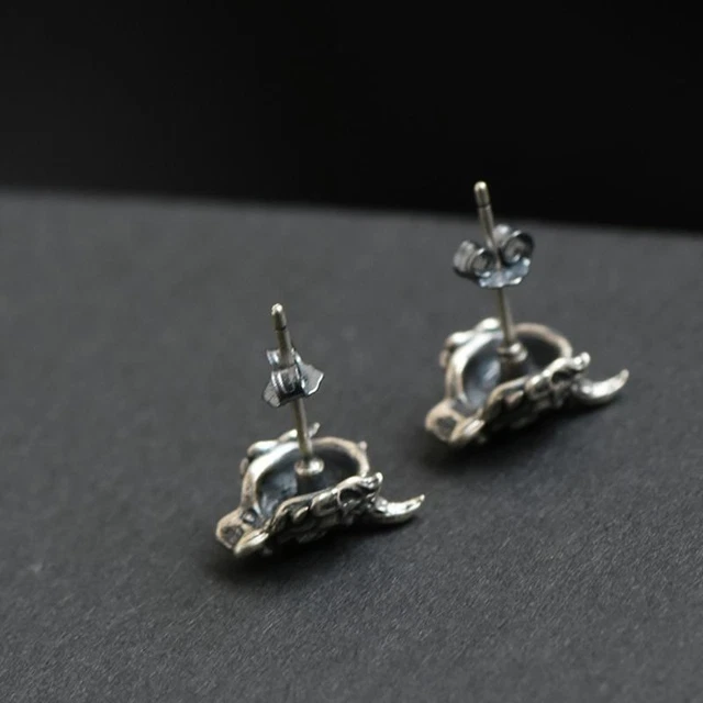 Flipkartcom  Buy BLING JEWELRY Gothic Punk Rock Skull Stud earrings 925  Sterling Silver 10mm Sterling Silver Stud Earring Online at Best Prices in  India