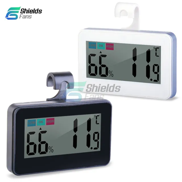Digital LCD Fridge Thermometer Digital Refrigerator Thermometer Humidity Meter