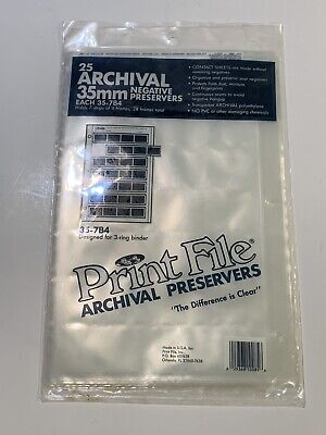 Impresión archival 35mm negativo chalecos salvavidas 35-7B4 archivo para 3-Carpeta de Anillo Nuevo Claro