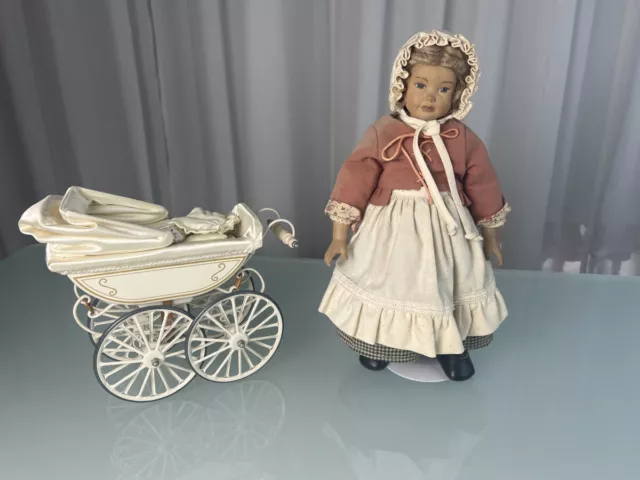 Märklin 1611 Heidi Ott Künstlerpuppe mit Puppenwagen Vinyl Puppe 31 cm. Top