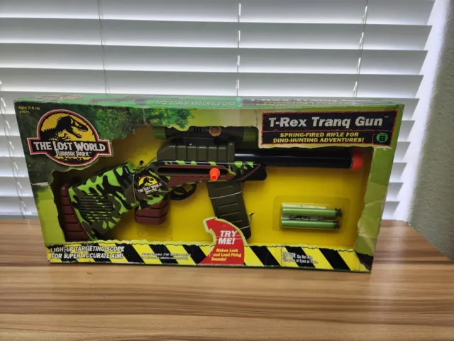 VTG 97'JURASSIC PARK Lost World T-Rex Tranq Gun Rifle ELECTRONIC New In ...