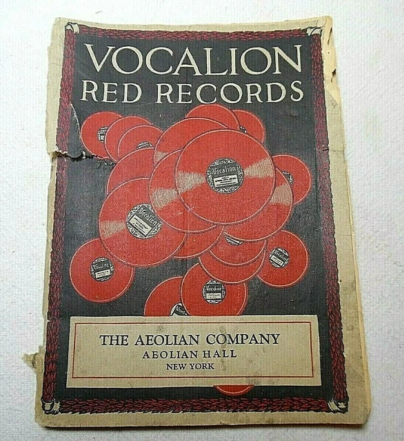 Antique 1924 Vocalion Red Records Catalog The Aeolian Co New York