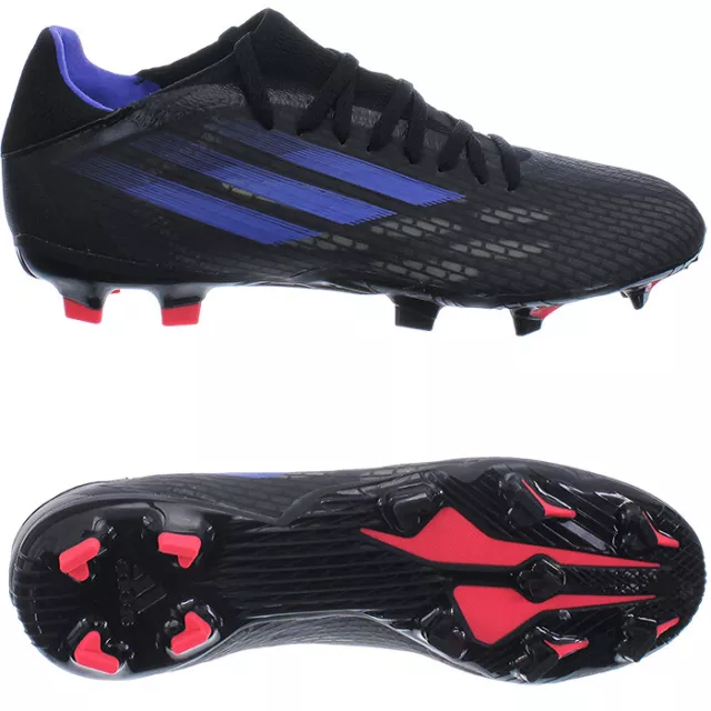 Adidas X Speedflow.3 FG schwarz blau Herren Fußballschuhe Soccer Nocken NEU