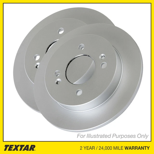 2X BRAKE DISCS Solid For BYD Dolphin EV Genuine OE Textar PRO Rear ...