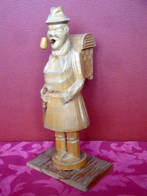 original Erzgebirge Räuchermann geschnitzt 23 cm, sehr alt DDR