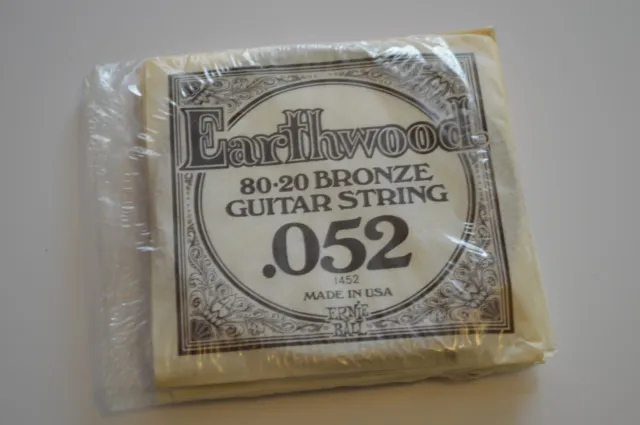 Lot De 5 Ernie Ball Earthwood 80/20 Bronze Guitare Cordes .052 1452