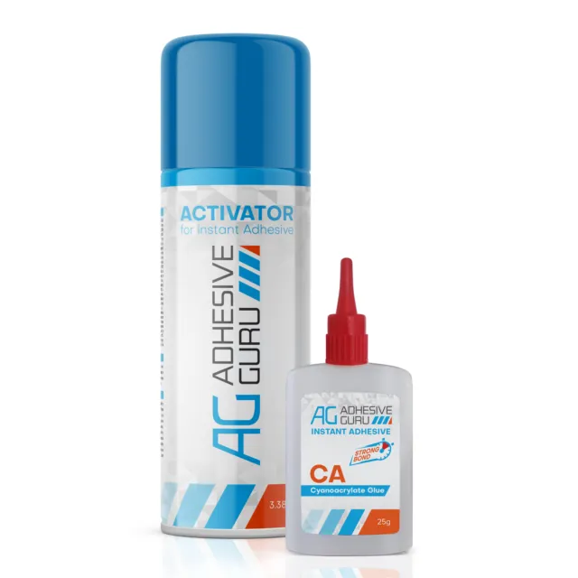 Adhesive Guru Super Ca Glue with Activator Woodworking (0.9 oz-3.38 fl oz) 1 Pk