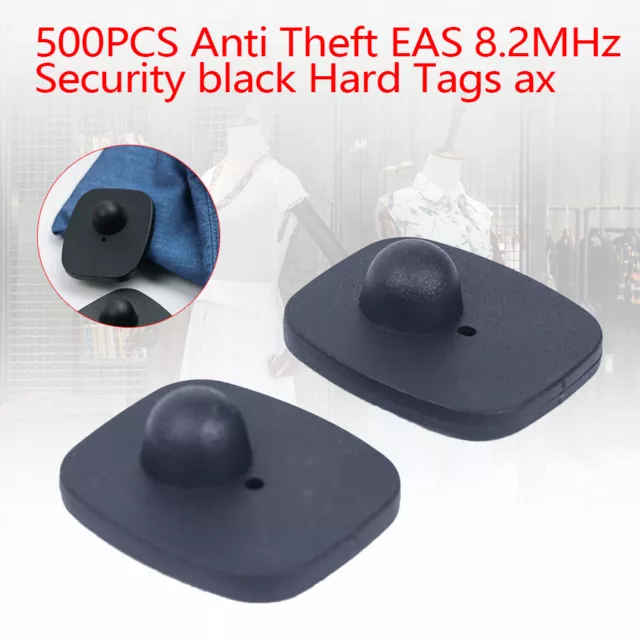 500 Hard Tags W/ Pins EAS Clothing Security Mini Anti-Theft Sensor 8.2Mhz