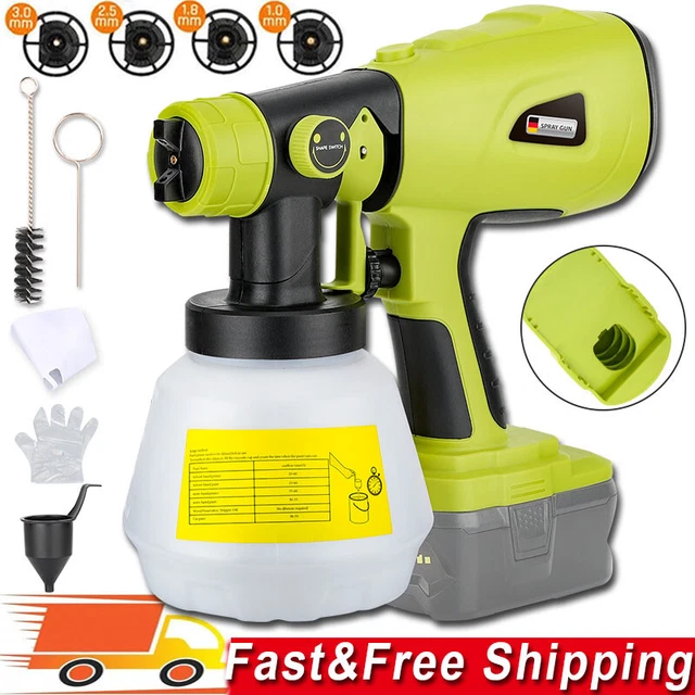 1000ML CORDLESS PAINT Sprayer for Ryobi 18V ONE+ Lithium Battery ...