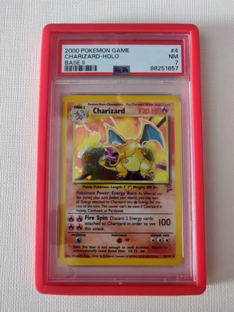 Pokémon PSA 7 Charizard Holo #4 BASE SET 2