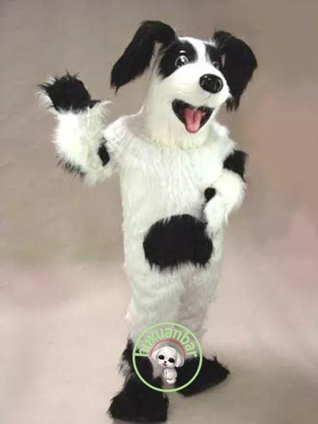Halloween Long Fursuit Dog Mascot Costume Suits Cosplay Party Dress Outfit Xmas