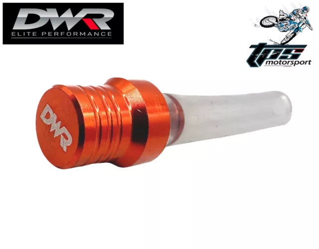 Dwr Orange Motocross Enduro Trail Bike Petrol Fuel Tank Cap Breather Vent Pipe