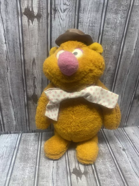 Vintage 1976 Fozzie Bear Plush Muppets Fisher Price Doll 14" Stuffed Jim Henson