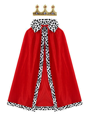 Luxury King Robe König Kostüm Fasching Karneval Set für Kinder Jungen Mädchen