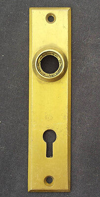 Vintage SOLID Cast Brass Door Knob Doorknob Keyhole Plate Escutcheon Key Cover