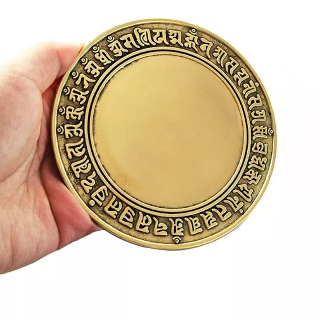 4.5inch Brass Bagua Mirror Buddhism Feng Shui Lucky Ornaments Tai Chi Mirror