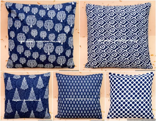 Décor Maison Oreiller Jeté Décorative Bloc Imprimé Coussin Housse Coton 16 "