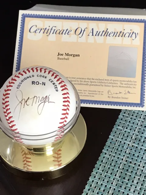 Joe Morgan Signed Autograph Official OMLB Baseball With Steiner Authenticity