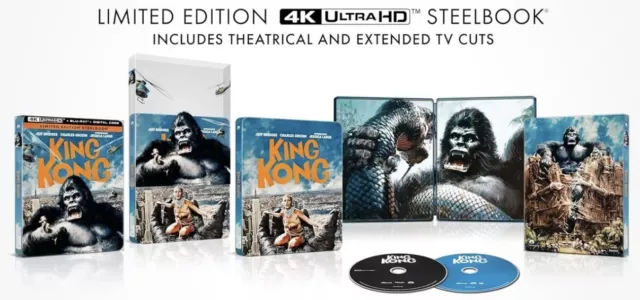 King Kong (Limited Edition 4K Ultra HD + Blu Ray Steelbook) 1976 Version *NEW*