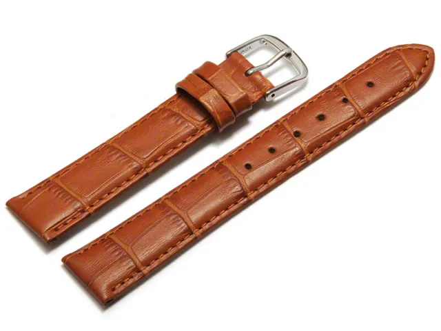 Bracelet montre grain croco brun clair  8mm 10mm 12mm 14mm 16mm 18mm 20mm 22mm