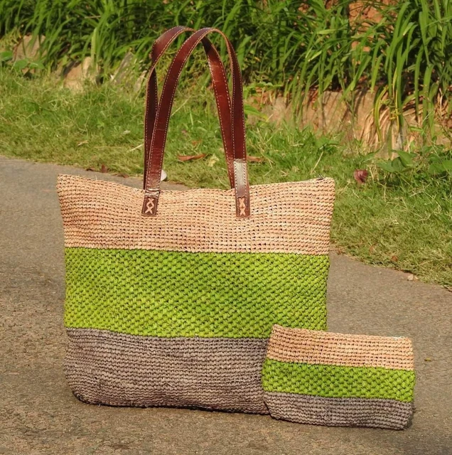 Sac fourretout crochet Raphia Rabanne de Madagascar + chapeau choix Soaartshop
