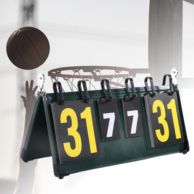 Tableau De Score Manuel 4 Chiffres - Portable, Pliable, Pour Tennis De Table, Badminton, Basket, Etc.