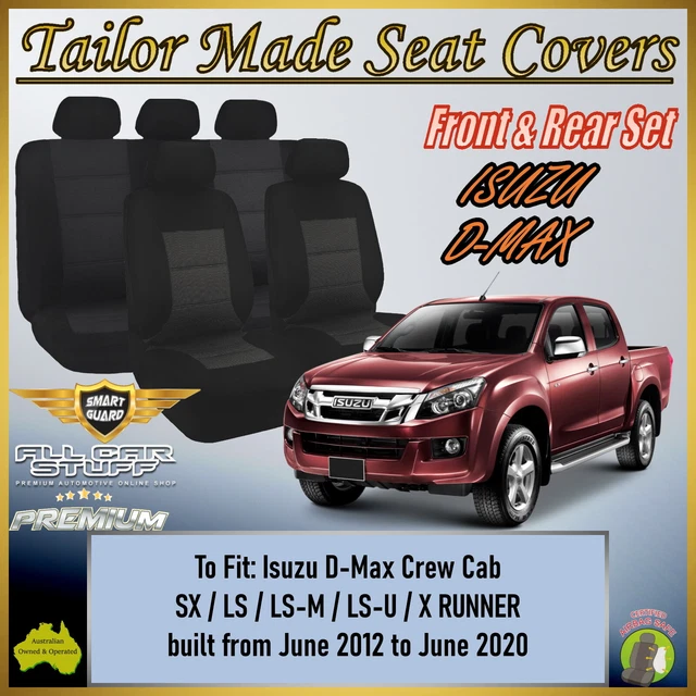 PREMIUM BLACK SEAT Covers for Isuzu DMAX (DMAX) Crew Cab from 06/2012
