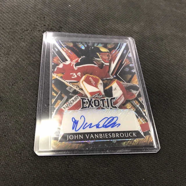 JOHN VANBIESBROUCK BUTTERFLY Exotic 1/1 Auto 2025 Leaf Metal Hockey