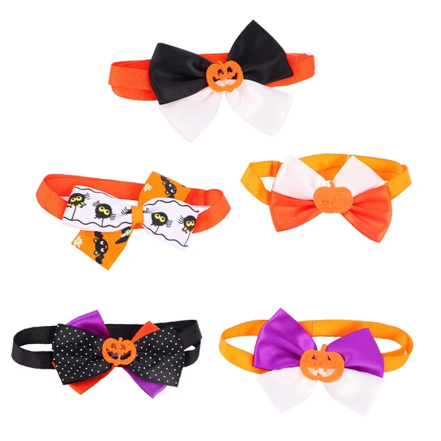 Juego de tela mascota perro mosca de Halloween perro Halloween collar mascota variedad