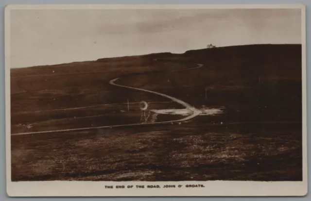 John O'Groats End Of Road Caithness Scotland Manson Photo RP Vintage Postcard