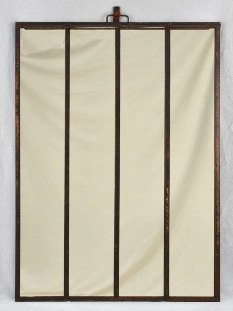19th century wrought iron framed paneled mirror 39½" x 52¾"
