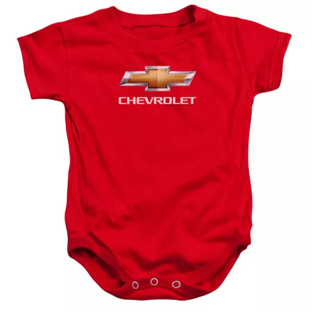 Chevrolet Logo Bow Tie Red Infant Babies Romper