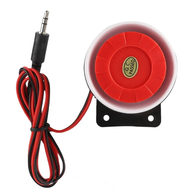 Sirene Alarme Exterieure,Sirene 12V,Sirene Exterieure Pour Alarme,Sirene  12V Sirene Al 120Db Dc 12V Mini Klaxon Filaire Rouge Sirène Système  D'Alarme Sonore Klaxon D'Avertissement Pour La Sécurité À D : :  Bricolage