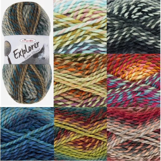 King Cole Explorer Super Chunky 100g 80% Acrylic 20% Wool Yarn